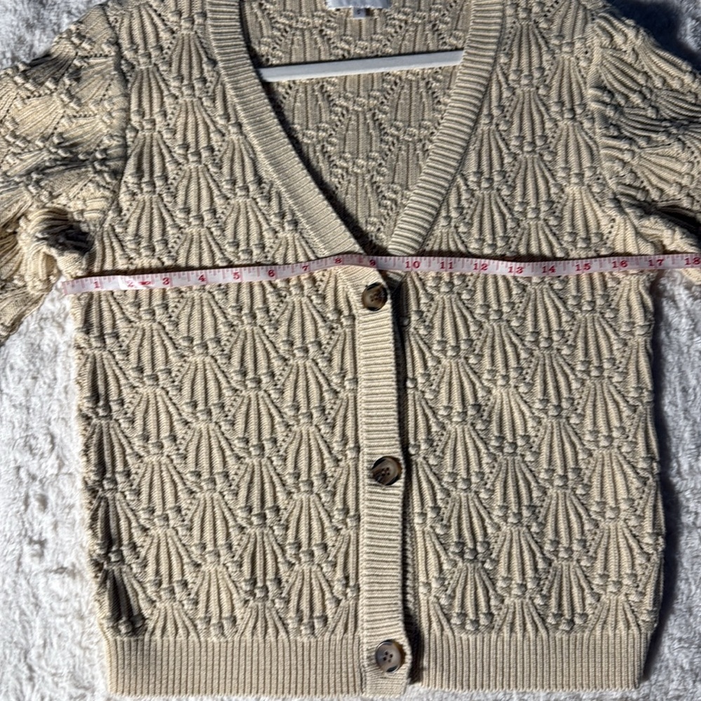 NWOT Driftwood Nancy Cardigan Size S color: Oat - Picture 9 of 12